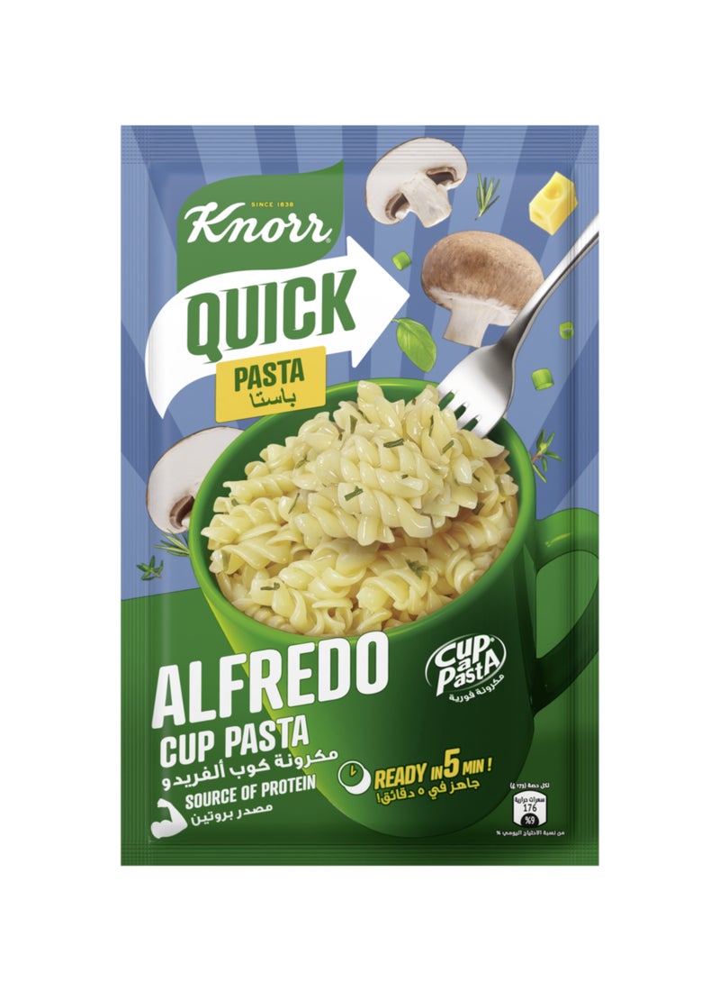 Knorr Quick Pasta Instant Alfredo Cup Ready In 5 Minutes No Added Preservatives Or Artificial Colors - Image 1